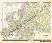 Load image into Gallery viewer, Antique-Printed-Color-Map-Europe-verso:-England-&amp;-Wales-Europe-Europe-General-England-1900-Cram-Maps-Of-Antiquity
