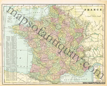 Load image into Gallery viewer, Antique-Printed-Color-Map-France-verso:-Spain-&amp;-Portugal-Europe-France-Spain-&amp;-Portugal-1900-Cram-Maps-Of-Antiquity
