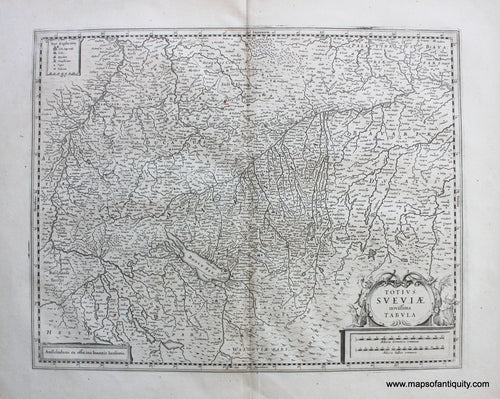 Antique-Uncolored-Map-Totius-Sueviae-novissima-Tabula-(Swabia-Germany/Switzerland)-Europe-Germany-1641-Jansson-Maps-Of-Antiquity