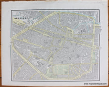 Load image into Gallery viewer, 1900 - City of Berlin, verso: Brussels (Belgium) - Antique Map
