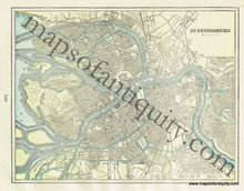 Load image into Gallery viewer, Antique-Printed-Color-Map-St.-Petersburg-(Russia)-verso:-Stockholm-Sweden-and-Gulf-of-Bothnia-Europe-Russia-Scandinavia-Denmark-&amp;-Iceland-1900-Cram-Maps-Of-Antiquity
