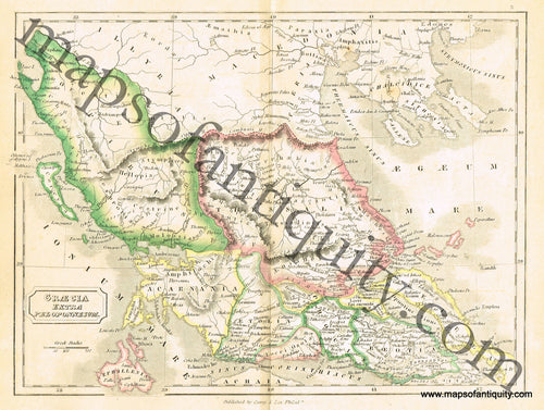 Antique-Hand-Colored-Map-Graecia-Extra-Peloponnesum-Europe-Ancient-World-Europe-General-Greece-&-the-Balkans-1838-Butler-Maps-Of-Antiquity