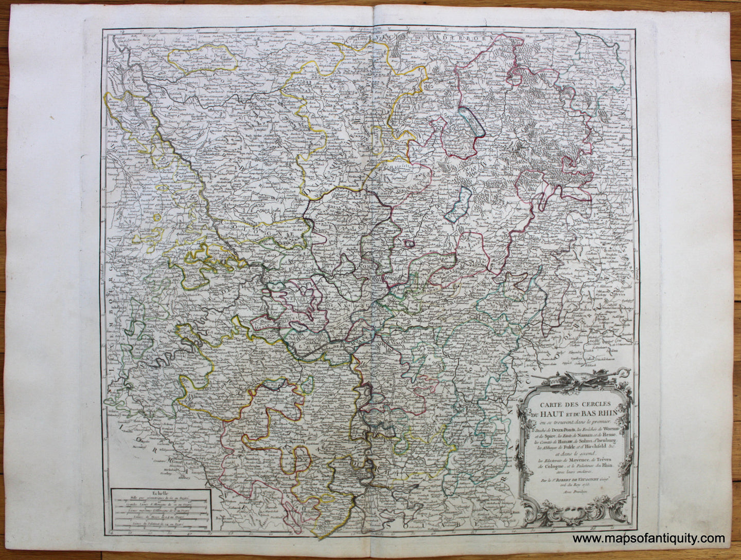 Antique-Hand-Colored-Map-Carte-des-Cercles-du-Haut-et-du-Bas-Rhin-Europe--1757-Vaugondy-Maps-Of-Antiquity