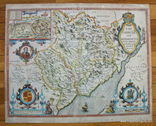 Load image into Gallery viewer, Antique-Hand-Colored-Map-The-Countye-of-Monmouth-Europe-England-1610-Speed-Maps-Of-Antiquity
