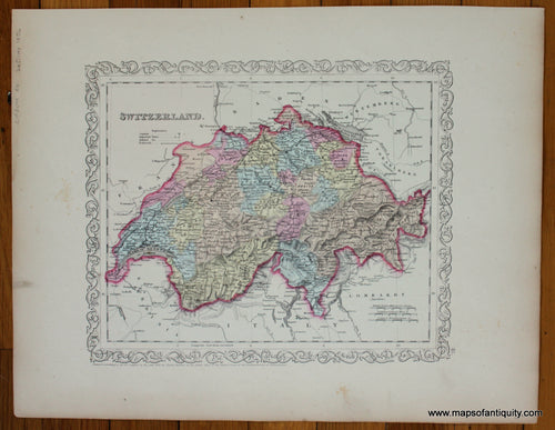 Antique-Hand-Colored-Map-Switzerland-Europe-Switzerland-1856-Desilver-Maps-Of-Antiquity