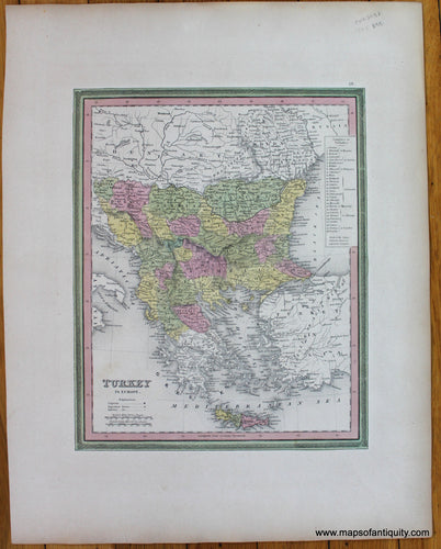 Antique-Hand-Colored-Map-Turkey-in-Europe.-Europe-Turkey-1846-Mitchell-Maps-Of-Antiquity