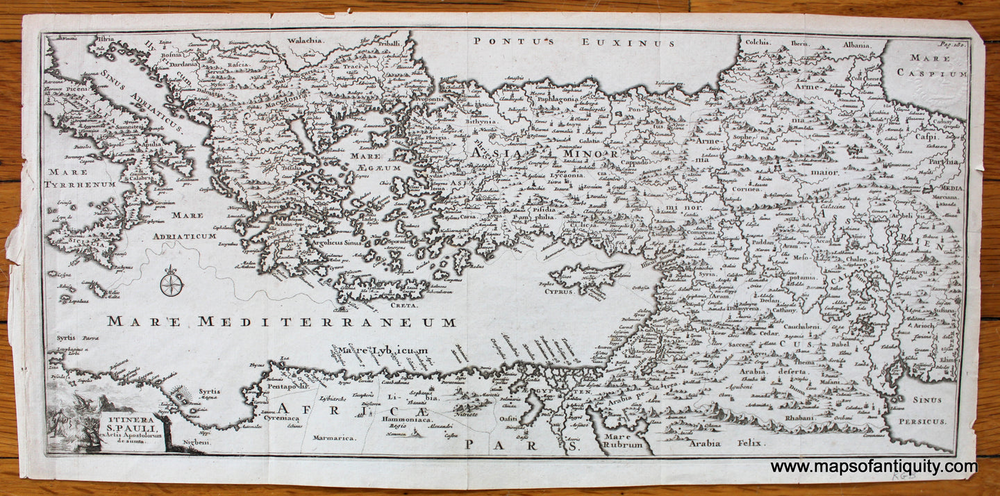 Antique-Uncolored-Map-Itinera-S.-Pauli-ex-Actis-Apostolorum-de-sumta.-Europe-Europe-General-c.-1760-Unknown-Maps-Of-Antiquity