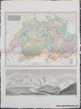 Load image into Gallery viewer, Antique-Hand-Colored-Map-Swisserland-(with-Mont-Blanc)-Europe-Switzerland-1817-Thomson-Maps-Of-Antiquity
