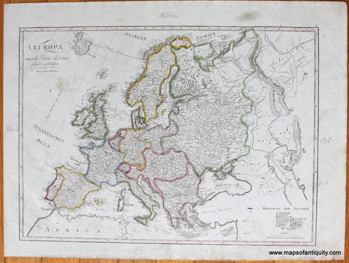Antique-Hand-Colored-Map-Europa-Europe-Europe-General-c.-1815-T.-Mollo-Maps-Of-Antiquity