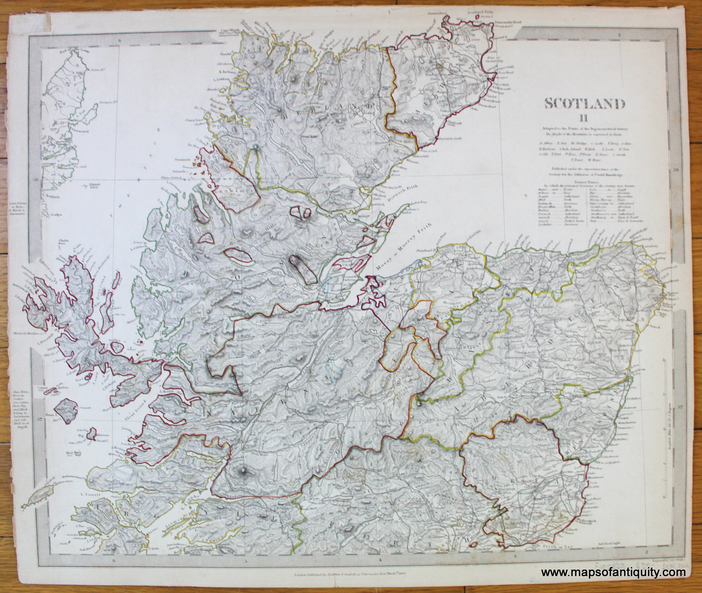 Antique-Hand-Colored-Map-Scotland-II-**********-Europe-Scotland-1834-SDUK/Society-for-the-Diffusion-of-Useful-Knowledge-Maps-Of-Antiquity