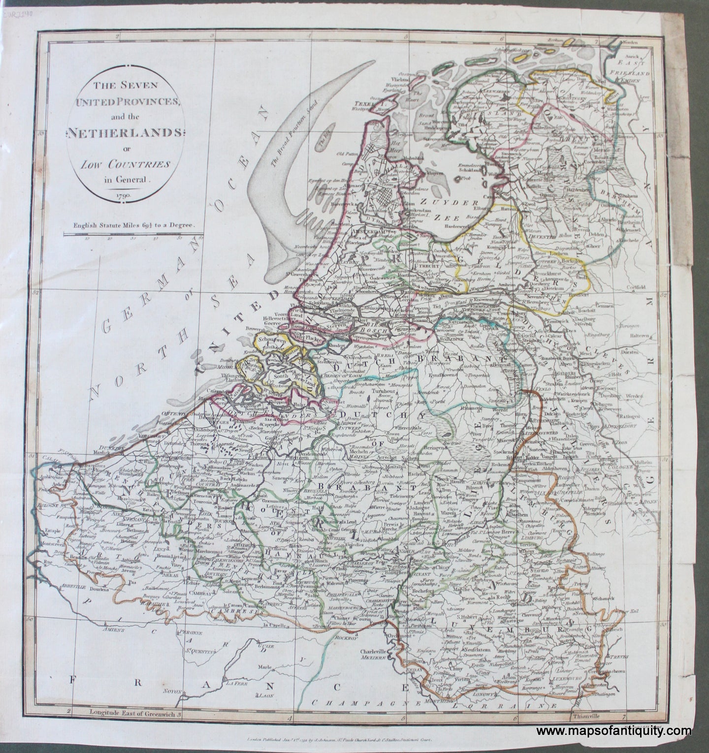 Antique-Hand-Colored-Map-The-Seven-United-Provinces-and-the-Netherlands-or-Low-Countries-in-General-Europe-Holland-&-The-Netherlands-1791-Johnson-Maps-Of-Antiquity
