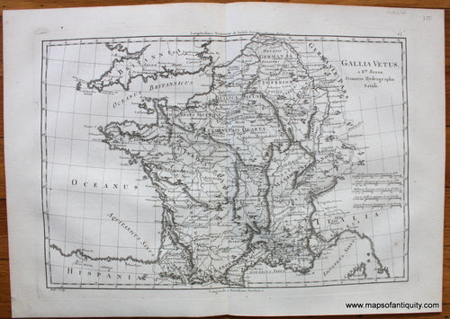 Antique-Map-Ancient-France-Gallia-Vetus-Bonne-Desmarest-1787
