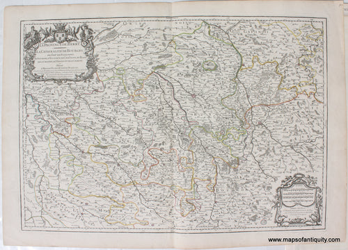 Antique-Map-of-La-Province-de-Berry-La-Generalite-De-Bourges-France-French-Jaillot-1707-1700s-Early-18th-Century-Maps-of-Antiquity