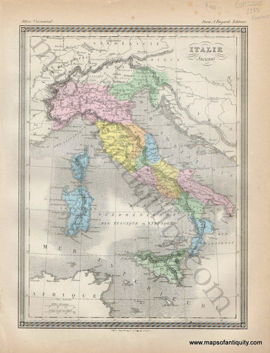 Antique-Map-Italie-Ancienne-Ancient-Italy-Italian-History-Fayard-Atlas-Universel-French-1877-1870s-1800s-Mid-Late-19th-Century-Maps-of-Antiquity