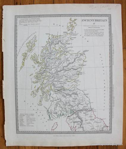Antique-Map-Ancient-Britain-II-Scotland-Great-SDUK-Society-for-the-Diffusion-of-Useful-Knowledge-1834-1830s-1800s-Early-Mid-19th-Century-Maps-of-Antiquity