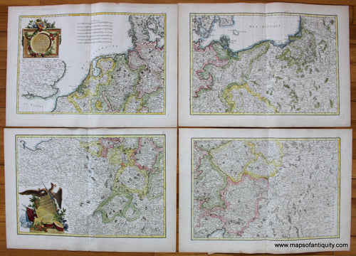 Carte-de-l'Empire-d'Alemagne-German-Empire-Antique-Map-1762-Rizzi-Zannoni-Lattre-1760s-1700s-18th-century-Maps-of-Antiquity