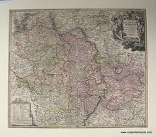 Load image into Gallery viewer, Antique-Hand-Colored-Map-Exactissima-Palatinatus-ad-Rhenum-Tabula-in-qua-Episcopatus-Wormaciensis-et-Spirensis-Ducatus-Bipontinus-Europe-Germany-c.-1725-J.B.-Homann-Maps-Of-Antiquity

