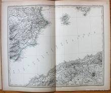 Load image into Gallery viewer, 1876 - Spain &amp; Portugal - Spanien und Portugal in 4 Blattern - Antique Map
