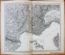 Load image into Gallery viewer, 1876 - France - Frankreich in IV Blattern - Antique Map
