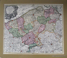 Load image into Gallery viewer, Antique-Hand-Colored-Map-Comitatus-Flandriae-in-omnes-ejusdem-subjacentes-Ditioes-cum-adjacentibus-accuratissime-divissus-sumtibus-Ioh.-Bapt.-Homanni-Europe-Holland-c.-1750-Johann-Baptist-Homann-Maps-Of-Antiquity
