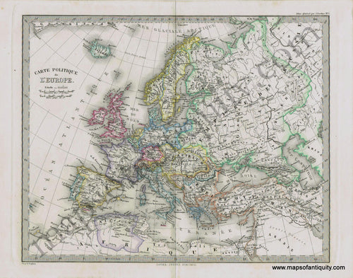 Europe-Carte-Politique-Perthes-1871-Antique-Map-1870s-1800s-19th-century-Maps-of-Antiquity