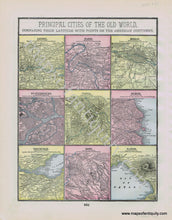 Load image into Gallery viewer, 1892 - Russia, verso: Principal Cities of the Old World - Antique Map
