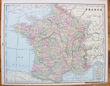 Load image into Gallery viewer, 1892 - Switzerland, verso: France - Antique Map
