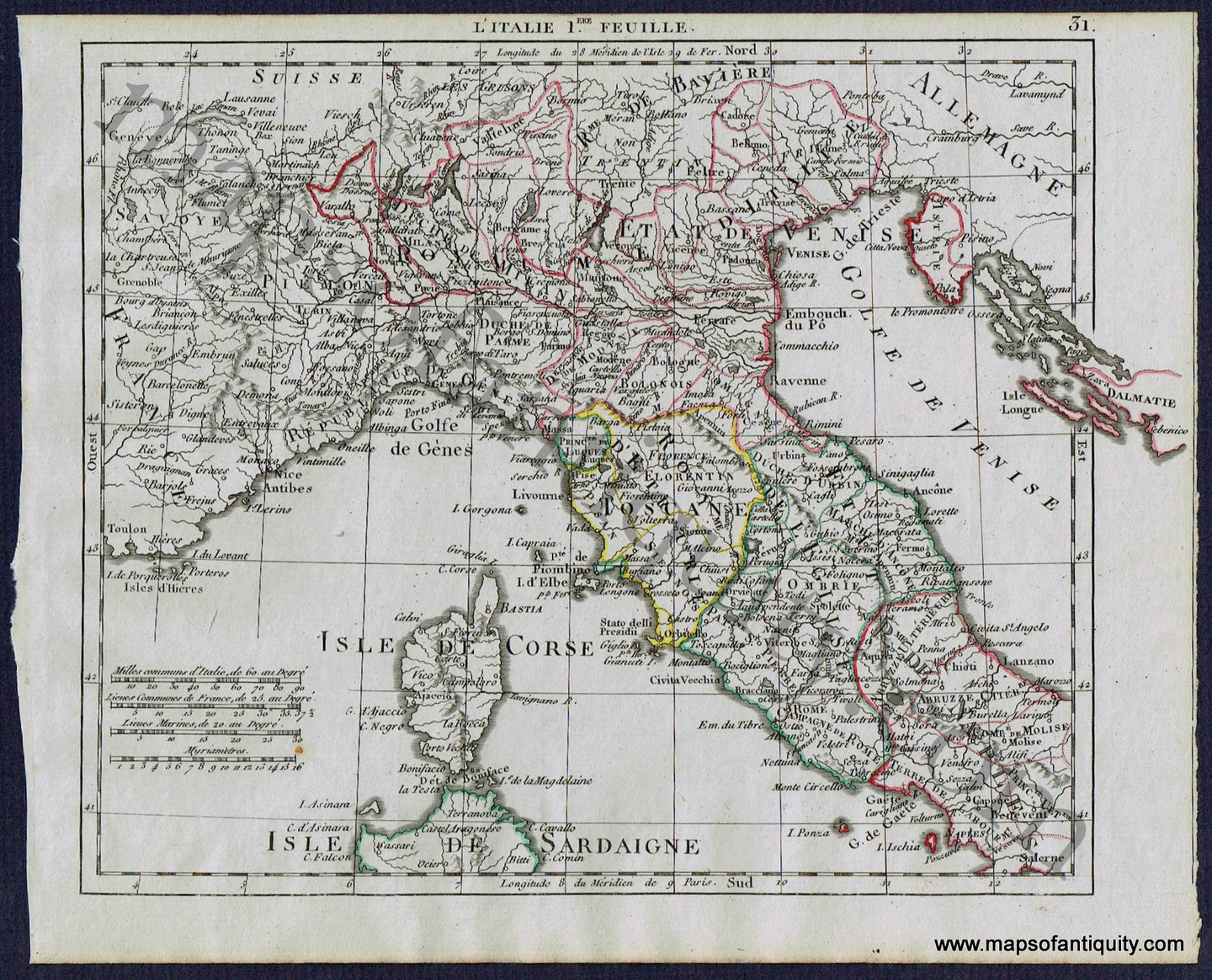 Antique-Map-northern-North-Italy-L'Italie-1-Feuille-Herrison-French-1806-1800s-Early-19th-Century-Maps-of-Antiquity