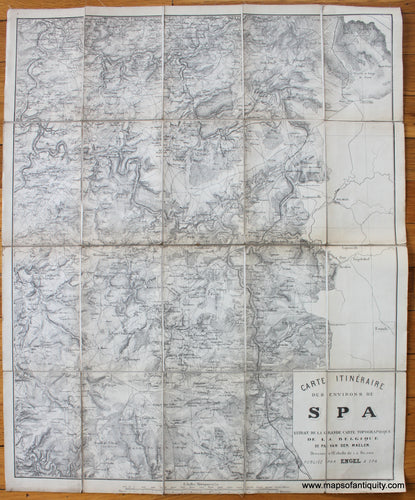 Antique-Map-Belgium-Carte-Itineraire-des-Environs-de-Spa-extrait-de-la-Grande-Carte-Topographique-de-la-Belgique-Vandermaelen-c.-1830-Maps-Of-Antiquity