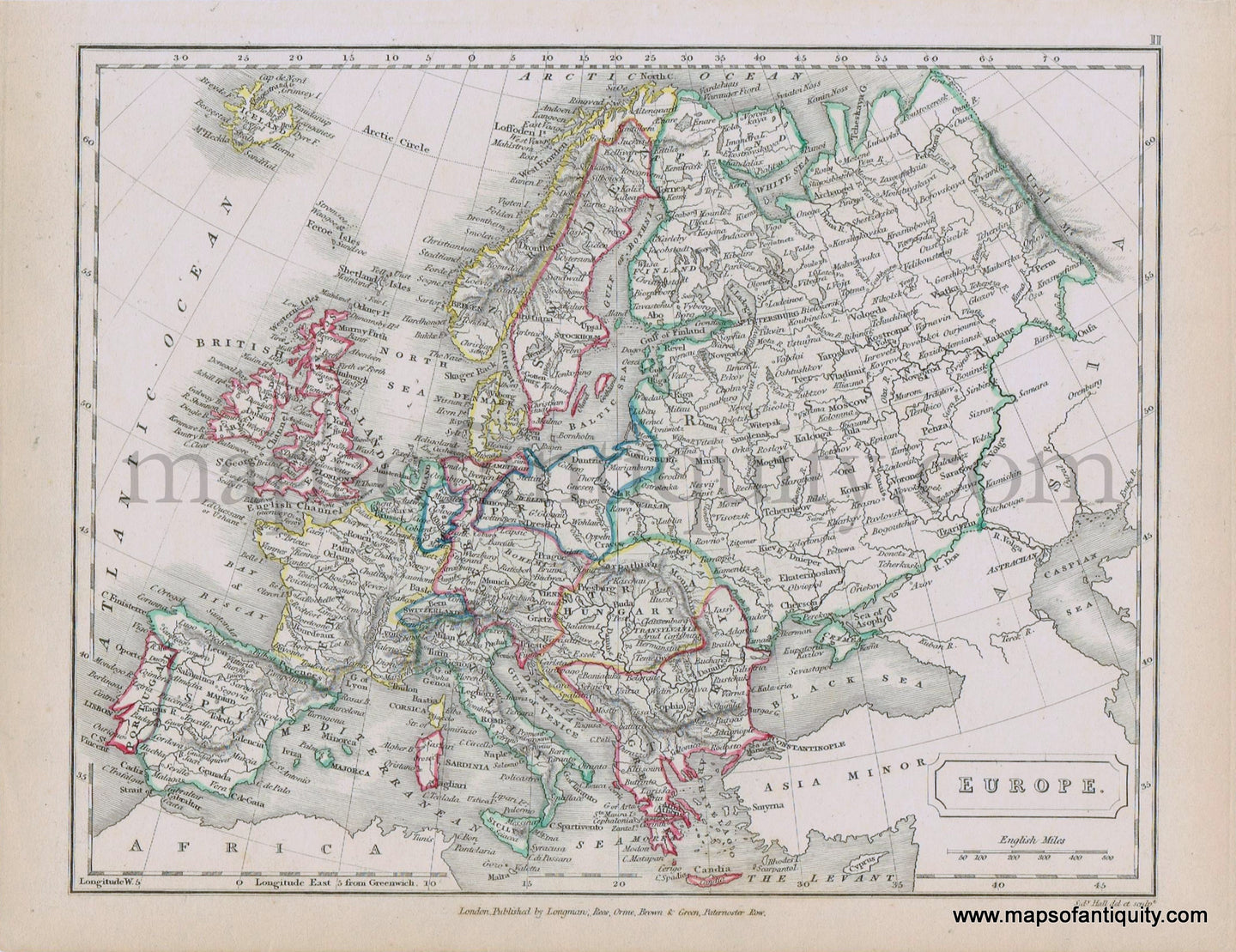 Antique-Map-Europe-Hall-c.-1821-Maps-Of-Antiquity