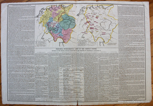 Antique-Map-Of-Germany-Before-and-Since-the-Treaty-of-Westphalia-&-Principal-Fundamental-Laws-of-the-German-Empire-Juigne-c.-1800-Maps-Of-Antiquity