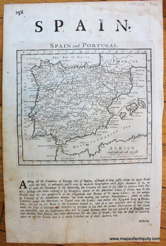 Antique-Map-Spain-and-Portugal-Moll-1723-Maps-Of-Antiquity