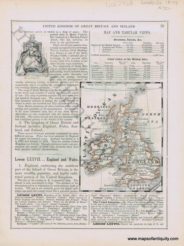 Antique-Printed-Color-Map-United-Kingdom-of-Great-Britain-and-Ireland-1848-Goodrich-Great-Britian-1800s-19th-century-Maps-of-Antiquity