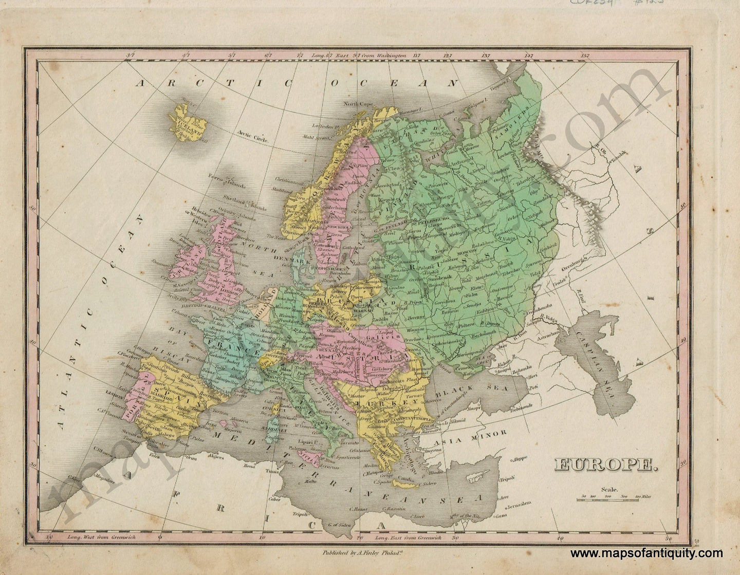 Antique-Map-Europe-Finley-1820s-1800s-Early-19th-Century-Maps-of-Antiquity