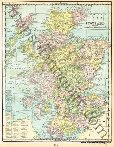 Antique-Map-Europe-Ireland-Scotland-Cram-1900