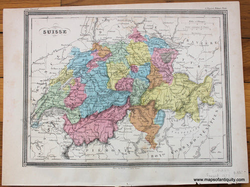 Antique-Printed-Color-Map-Suisse---Switzerland-1877-Fayard-Switzerland--1800s-19th-century-Maps-of-Antiquity