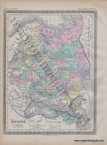 Antique-Printed-Color-Map-Europe-Suede-et-Norwege---Sweden-and-Norway-1877-Fayard-Denmark-1800s-19th-century-Maps-of-Antiquity