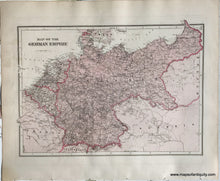 Load image into Gallery viewer, 1876 - Map of France; verso: Map of the German Empire - Antique Map
