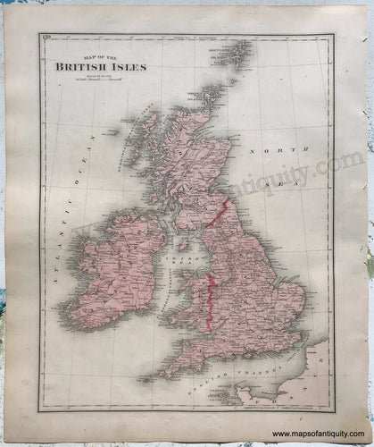 Antique-Hand-Colored-Map-United-States-Census-Maps;-verso:-Map-of-the-British-Isles-1876-Warner-&-Beers-/-Union-Atlas-Co.--1800s-19th-century-Maps-of-Antiquity