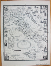 Load image into Gallery viewer, Antique-Black-and-White-Pictorial-Map-Italy-Europe-Italy-1935-Ernest-Dudley-Chase-Maps-Of-Antiquity-1800s-19th-century
