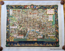 Load image into Gallery viewer, Antique-Map-Pictorial-London-Town-Southern-Railway-1938-Kerry-Lee-Baynard-Press-Maps-of-Antiquity
