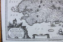 Load image into Gallery viewer, 1630 - Brittany, France - Duche de Bretaigne - Antique Map
