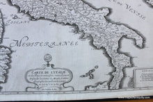 Load image into Gallery viewer, 1637 - Carte de l&#39;Italie et des Pais circonvoisins nouvellement - Antique Map
