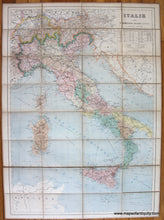 Load image into Gallery viewer, Genuine-Antique-Map-Italie-Europe-Italy-1891-EugÃƒÆ’Ã‚Â¨ne-Andriveau-Goujon-Maps-Of-Antiquity-1800s-19th-century
