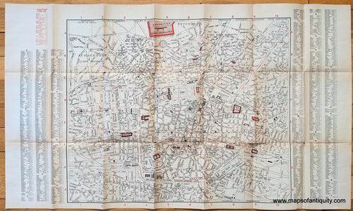 Genuine-Antique-Map-Brussels-Belgium---Plan-de-Bruxelles-Europe-Belgium-1897-Society-du-Grand-Maps-Of-Antiquity-1800s-19th-century