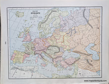 Load image into Gallery viewer, 1892 - Map of Europe A.D. 1200; verso: Map of Europe A.D. 1400 - Antique Chart
