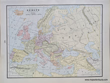 Load image into Gallery viewer, 1892 - Map of Europe since Treaty of Berlin; verso: Map of the Anglo-Saxon and Celtic Kingdoms in the British Islands - Antique Chart
