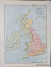 Load image into Gallery viewer, Genuine-Antique-Printed-Color-Comparative-Chart-Map-of-Europe-since-Treaty-of-Berlin;-verso:-Map-of-the-Anglo-Saxon-and-Celtic-Kingdoms-in-the-British-Islands-Europe--1892-Home-Library-&amp;-Supply-Association-Maps-Of-Antiquity-1800s-19th-century
