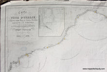 Load image into Gallery viewer, 1865/1867 - Carte de la Cote d&#39;Italie comprise entre Nice et Civita-Vecchia, Golfe de Genes - Antique Chart

