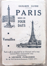 Load image into Gallery viewer, 1925 - Nouveau Paris Monumental; verso: Monuments et Vues des Environs de Paris. - Antique Map

